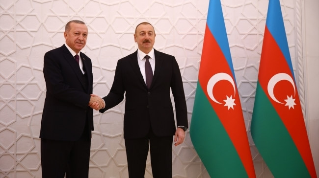 Cumhurbaşkanı Recep Tayyip Erdoğan ve Azerbaycan Cumhurbaşkanı İlham Aliyev.