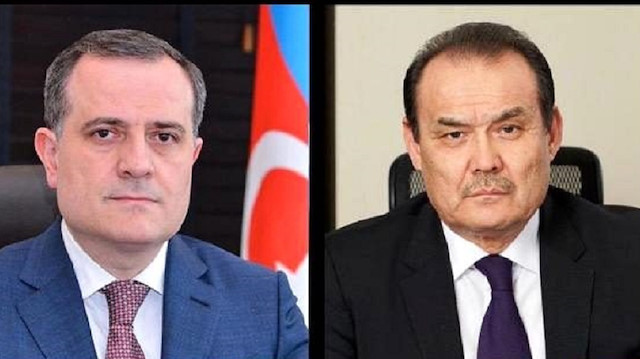 Azerbaycan Dışişleri Bakanı Ceyhun Bayramov ve Türk Dili Konuşan Ülkeler İşbirliği Konseyi (Türk Konseyi) Genel Sekreteri Baghdad Amreyev.