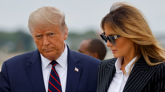 US President Donald Trump and first lady Melania Trump 
