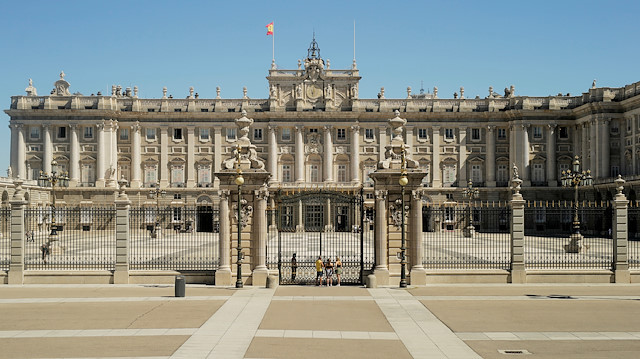 General view of the Royal Palace of Madrid, Spain August 4, 2020. 