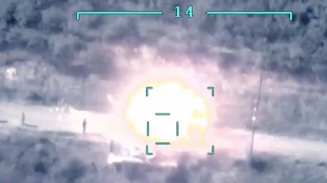 Azerbaijan’s army destroys Armenian military equipment