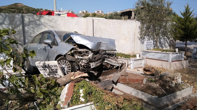 İzmir'de tuhaf bir kaza gerçekleşti. 