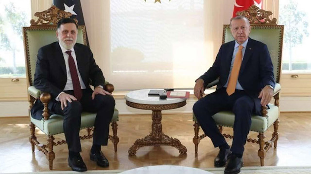 Libya Başbakanı Serrac - Cumhurbaşkanı Erdoğan