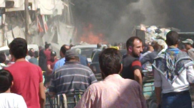 El Bab'da bomba yüklü araç patladı : 15 ölü , 30 yaralı