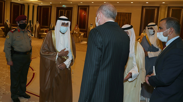 Cumhurbaşkanı Erdoğan, Kuveyt Emiri Şeyh Nevvaf el-Ahmed el-Cabir es-Sabah ile bir araya geldi.