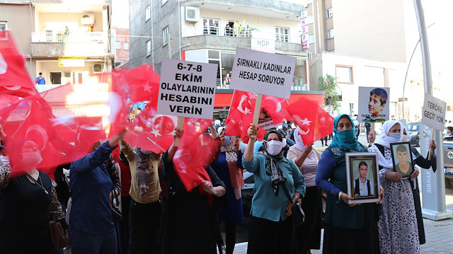 Şırnak annelerinin HDP önündeki eylemini ses sistemleriyle engellemeye çalıştılar