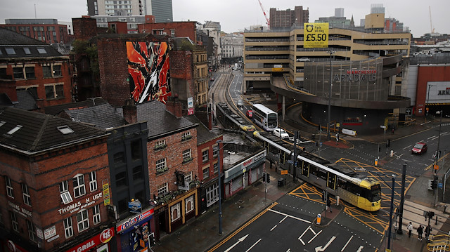 A general view of Manchester, following the outbreak of the coronavirus disease (COVID-19), Britain October 12, 2020.

