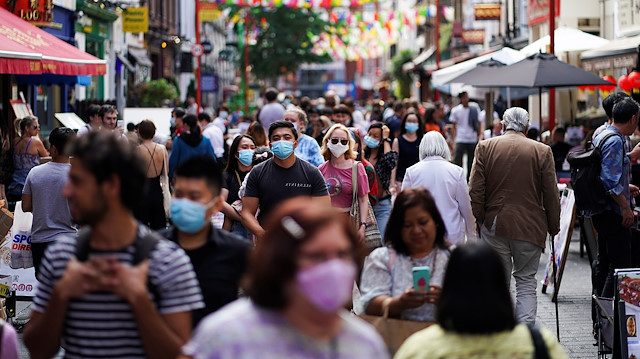 File photo: People walk through the Chinatown area, amid the coronavirus disease (COVID-19) outbreak, in London, Britain, September 20, 2020