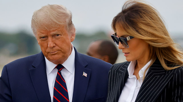 ABD Başkanı Donald Trump ve eşi ‘First Lady’ Melania Trump.
