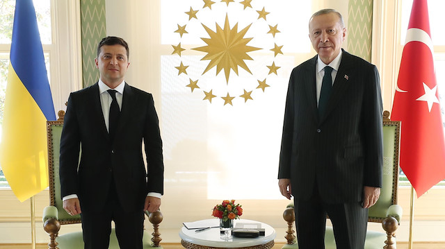 Cumhurbaşkanı 
Erdoğan, Ukrayna Devlet Başkanı Vladimir Zelenskiy ile Vahdettin Köşkü'nde görüştü.