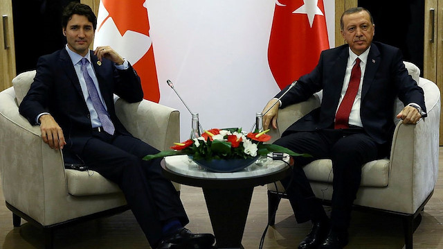 Kanada Başbakanı Trudeau - Cumhurbaşkanı Erdoğan