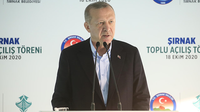 Turkish President Recep Tayyip Erdogan in Sirnak

