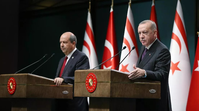 KKTC Cumhurbaşkanı Ersin Tatar - Cumhurbaşkanı Erdoğan