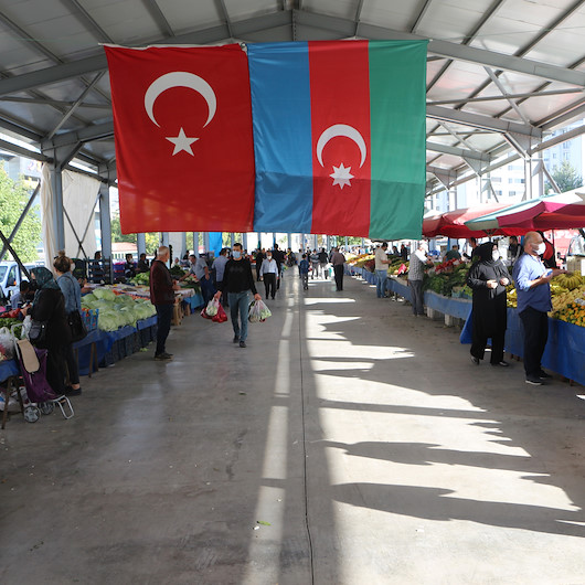 Tokatta pazarcı esnafından Azerbaycan için dua