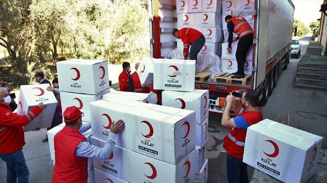 الهلال الأحمر التركي يرسل دفعة مساعدات ثانية لأذربيجان