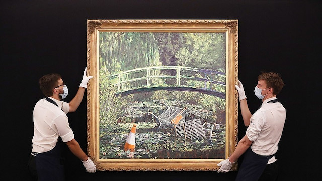 Banksy'nin Show Me the Monet isimli eseri. 