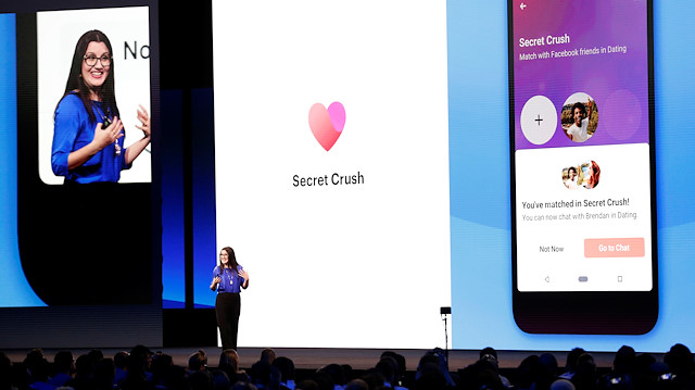 FILE PHOTO: Facebook's Fidji Simo speaks about the Facebook Dating app during Facebook Inc's annual F8 developers conference in San Jose, California, U.S., April 30, 2019