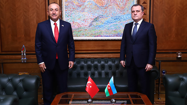 Minister of Foreign Affairs of Turkey Cavusoglu in Baku