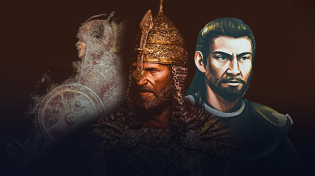 Nureddin Zengi, Selahaddin Eyyubi ve Şark’ın Kalkanı olarak anılan Baybars’ın portre çizimleri.