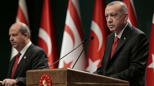 أردوغان يستقبل نظيره القبرصي التركي بمراسم رسمية