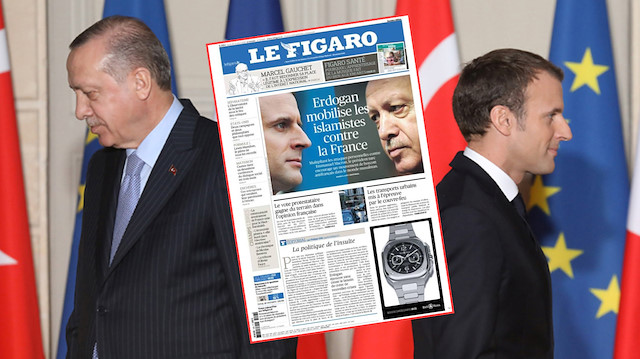 Fransız gazeteleri virüs tehlikesi yerine Erdoğan ve Macron arasındaki tartışmaları manşete taşıdı.