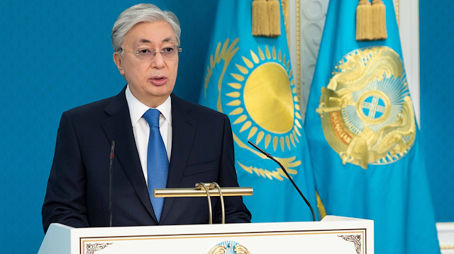 Kazakistan Cumhurbaşkanı Tokayev'den Cumhurbaşkanı Erdoğan'a başsağlığı mesajı gönderdi.