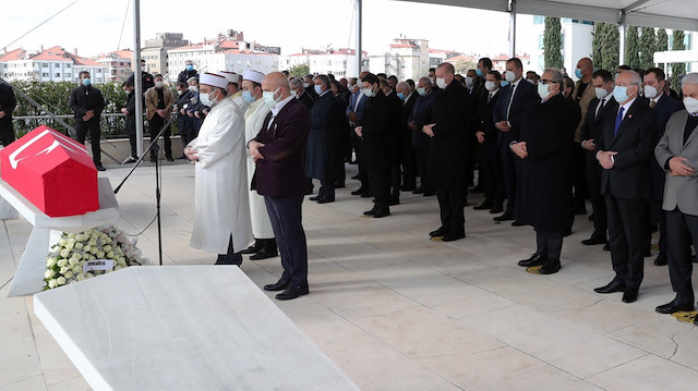 Cenaze törenine Cumhurbaşkanı Erdoğan'da katıldı.
