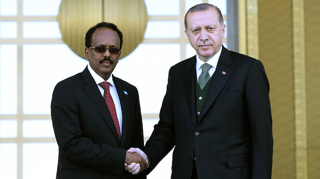 Cumhurbaşkanı Recep Tayyip Erdoğan ve Somali Cumhurbaşkanı Mohamed Abdullahi Mohamed.