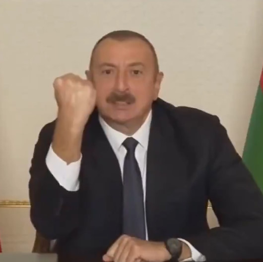 İlham Aliyevden tarihi zafer konuşması: Paşinyan anlaşmayı korkakça imzalayacak