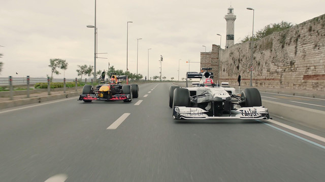 Formula 1'in tanıtım çekimi İstanbul'un tarihi mekanlarında çekildi.