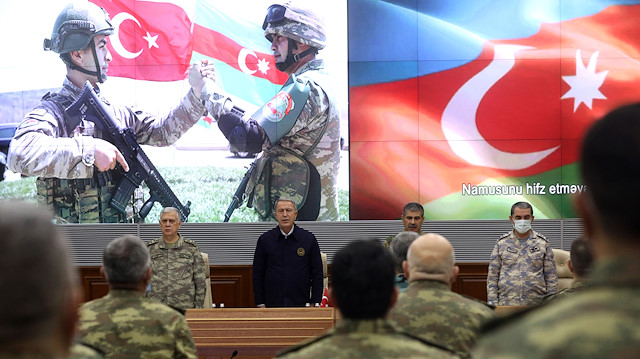 Turkish Defense Minister Hulusi Akar in Baku

