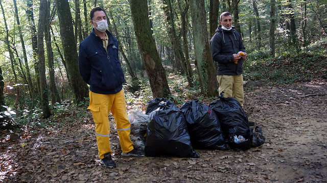 Belgrad Ormanı'nda 31 ton çöp toplandı. 