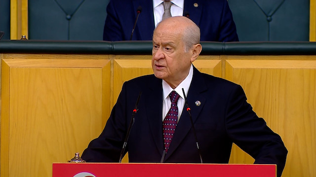 Devlet Bahçeli, Türkiye'yi şikayet eden İmamoğlu ve PKK paçavrasını parka resmeden Küçükçekmece Belediyesi ile ilgili konuştu