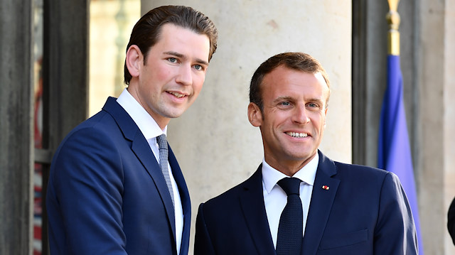 French President Emmanuel Macron and Austrian Prime Minister Sebastian Kurz