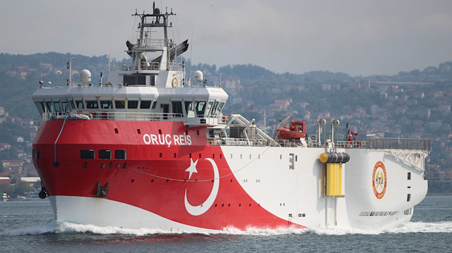 Turkish seismic research vessel Oruc Reis sails 