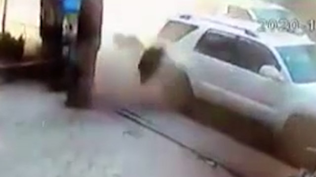 Kabil’de roketli saldırı anı kamerada