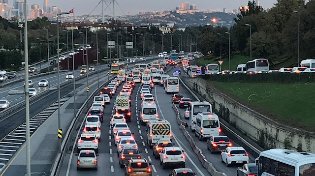 İstanbul’da trafik yoğunluğu yüzde 40’ı aştı.