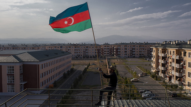 Azerbaijanis return their homes and celebrate the deal reached on Nagorno-Karabakh in Tartar

