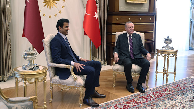 Katar emiri Al Sani ve Cumhurbaşkanı Erdoğan 