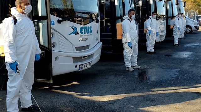 Edirne'de tüm ulaşım araçları bir milimetre boşluk kalmayacak şekilde her yolcu indi-bindiğinde dezenfekte edilecek. 