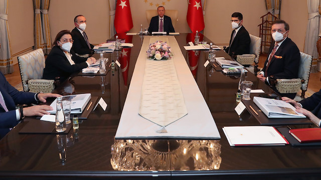 Türkiye Varlık Fonu Yönetim Kurulu, Cumhurbaşkanı Erdoğan'ın başkanlığında bir araya geldi.