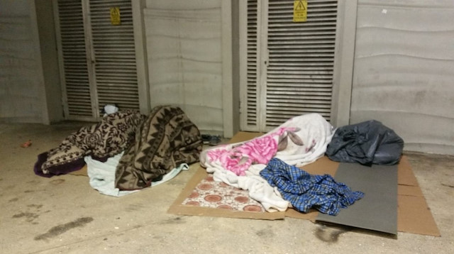 Taksim Tünel’de evsizlerin görüntüsü yürek burktu.