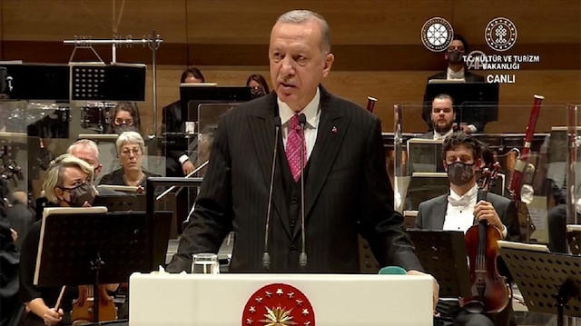 أردوغان يفتتح مبنى أوركسترا السيمفونية الرئاسية بأنقرة