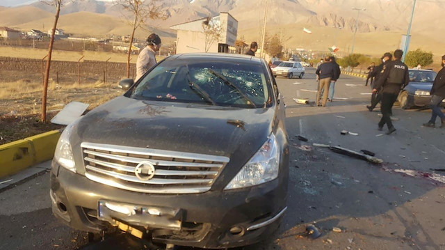 A view shows the scene of the attack that killed prominent Iranian scientist 
