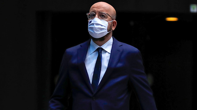 EU Council President Charles Michel arrives to a news conference marking his first year as President at the European Council headquarters in Brussels, in Brussels, Belgium December 4, 2020. Francisco Seco/Pool via REUTERS

