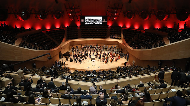 Turkish presidential orchestra opens new concert hall

