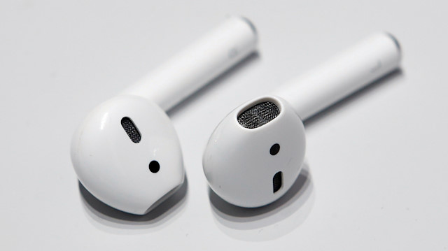 Apple AirPods are displayed during a media event in San Francisco, California, U.S. 