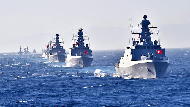 Türk Deniz Kuvvetlerine ait savaş gemileri.