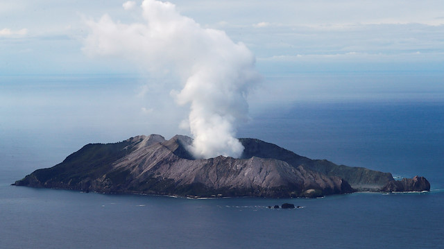 FILE PHOTO: An aerial view of Whakaari, also known as White Island volcano, in New Zealand, December 12, 2019.