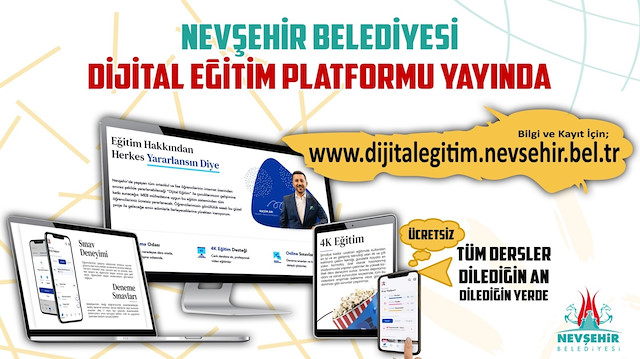 Nevşehir Belediyesi'nden dijital eğitim desteği.